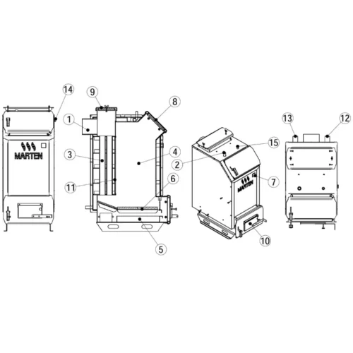 размеры Мартен Мастер котел шахтный