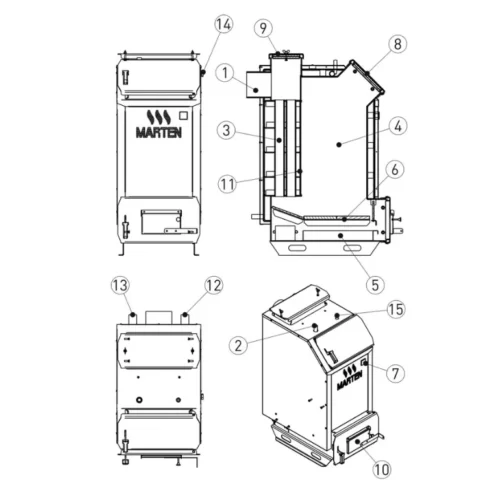 размеры Мартен Мастер шахтный котел