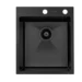 Fabiano 50x43 Black темная кухонная мойка cо смесителем